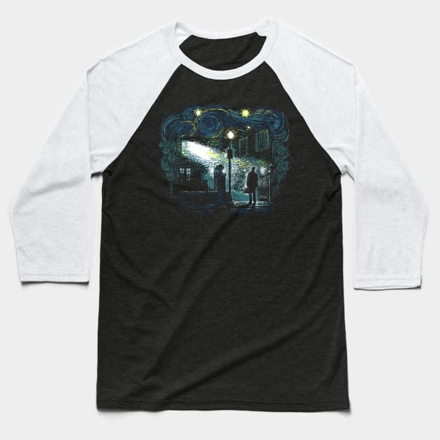 The Starry Exorcist Baseball T-Shirt by Zascanauta